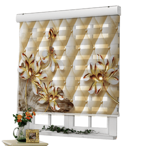 پرده سه‌بعدی طرح طبیعت برجسته